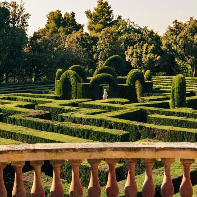 Labirynt z żywopłotu w Parc del Laberint d'Horta