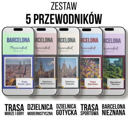 Zestaw 5 e-przewodników po Barcelonie