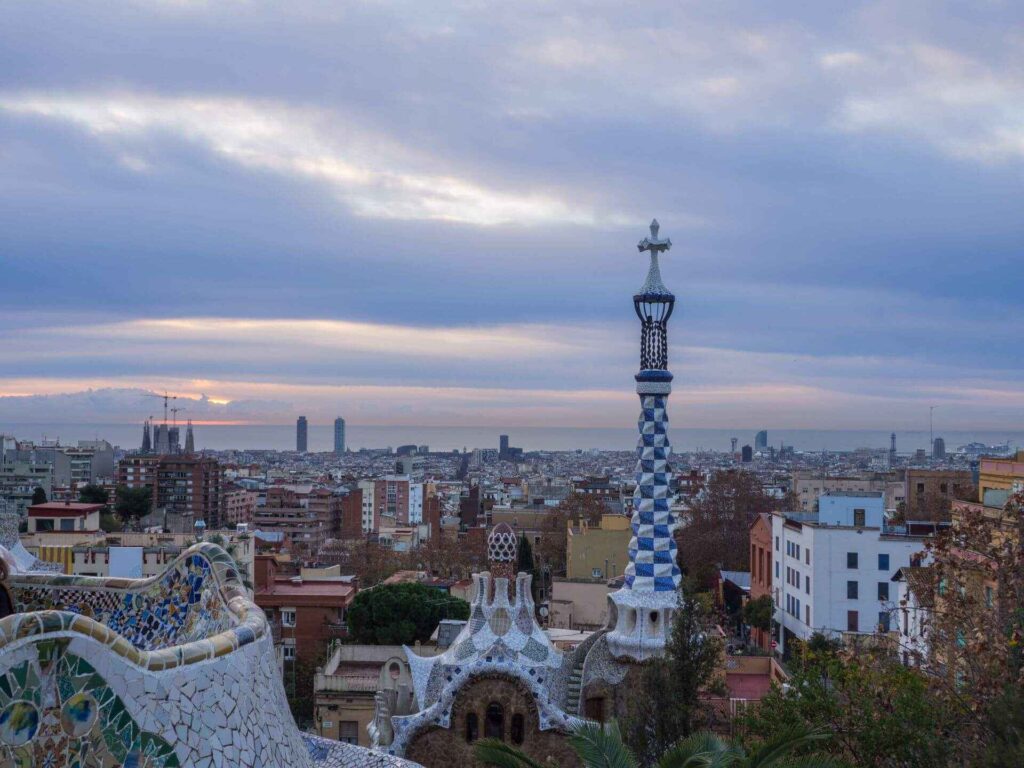 Park Güell 1 park güell widok na Barcelonę