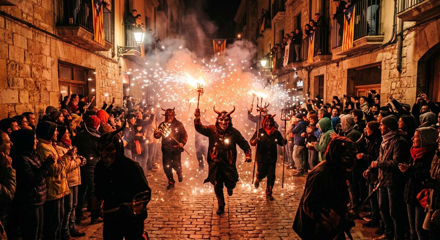 Katalońskie święta i tradycje, które musisz poznać przed podróżą 7 Correfoc - ognisty bieg diabłów w Katalonii