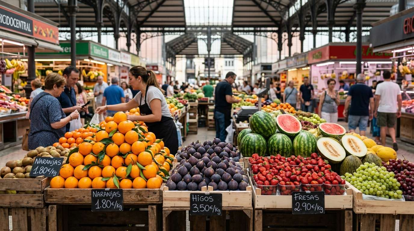 Owoce na targu La Boqueria