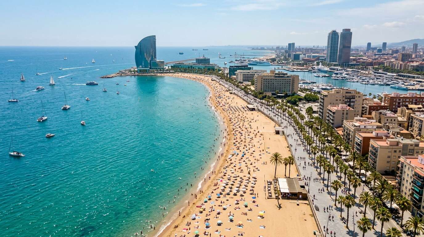 Barcelona na weekend — intensywny plan 48h dla zabieganych 4 Plaża Barceloneta i Morze Śródziemne