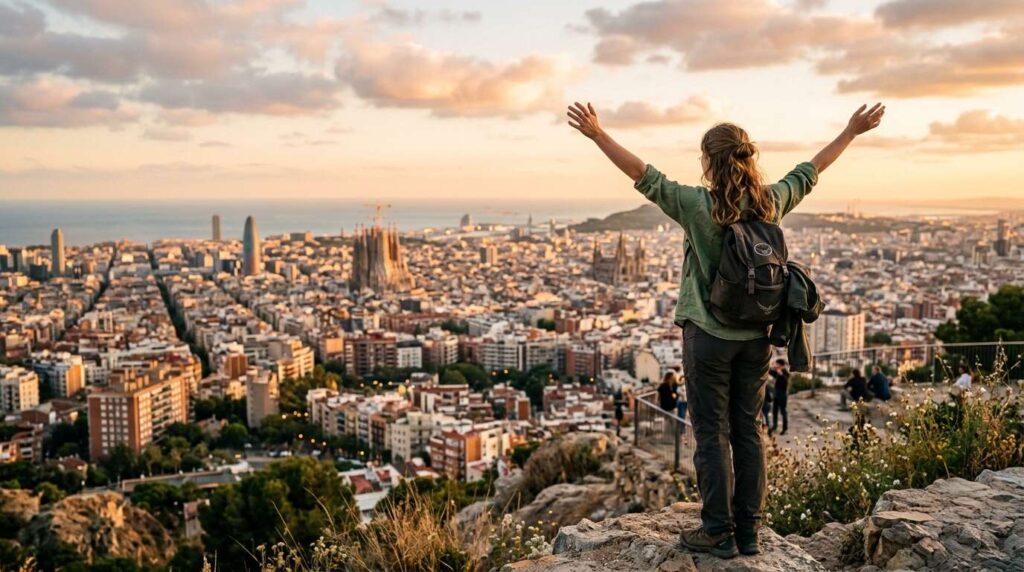 Barcelona solo — jak zwiedzać miasto samemu: bezpieczeństwo, jedzenie przy barze i miejsca, gdzie poznasz ludzi bez wysiłku 1 barcelona solo widok