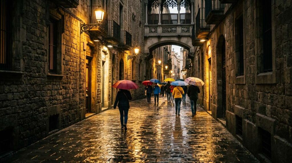 barcelona w deszczu featured