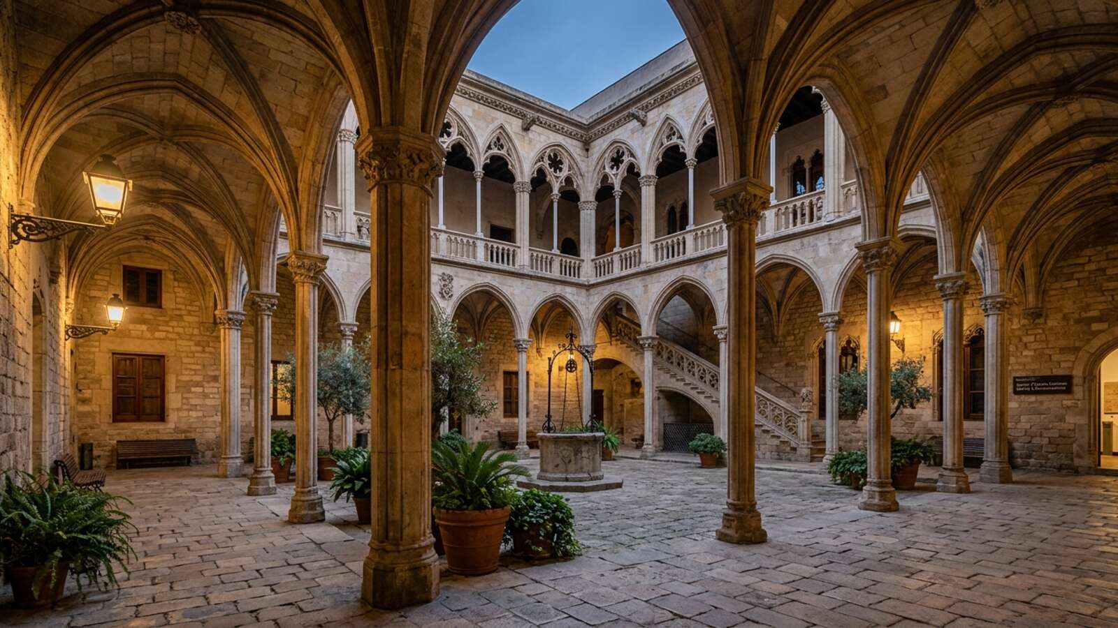 Darmowe muzea w Barcelonie — dni otwarte i godziny bezpłatnego wstępu (przewodnik) 6 Dziedziniec gotyckiego pałacu w El Born — Museu Picasso w Barcelonie