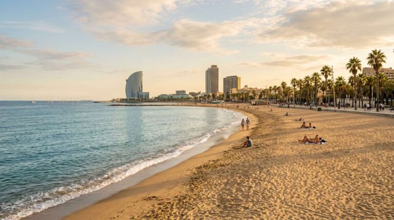 Plaże Barcelony we wrześniu i październiku — pogoda, temperatura wody, tłumy i ceny