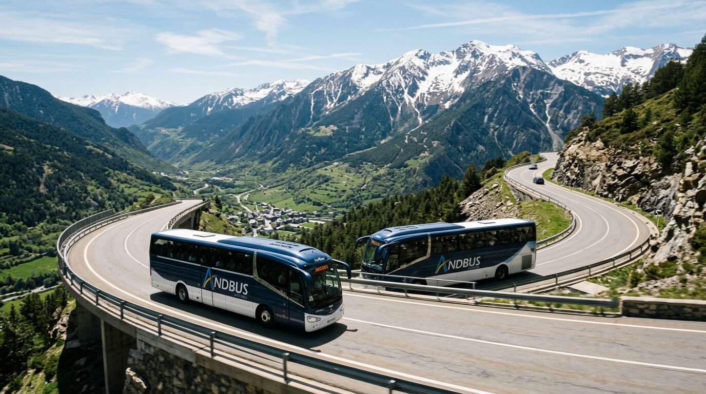 Z Barcelony do Andory pociągiem i autobusem — praktyczny przewodnik bez wynajmu samochodu 5 Autobus do Andory na górskiej trasie