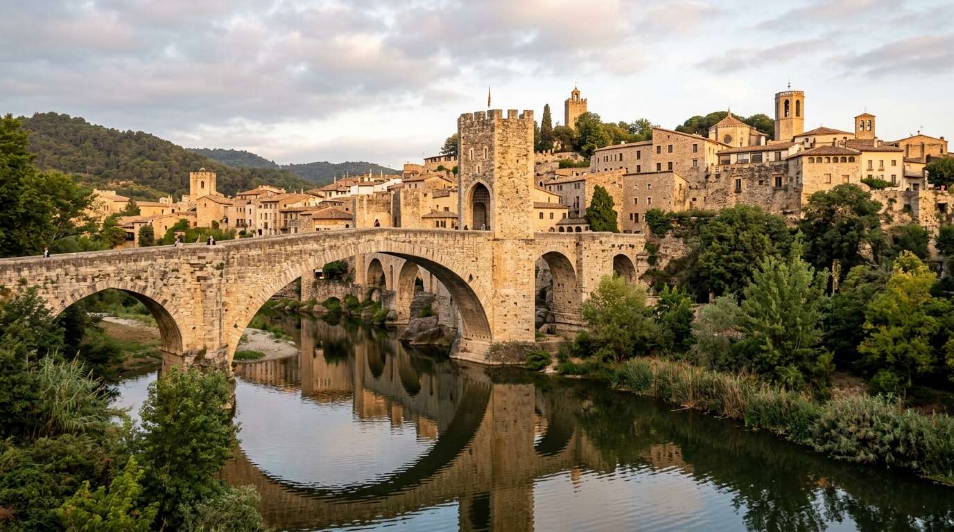 Peratallada, Pals i Besalú — średniowieczne wsie Katalonii, do których dojedziesz z Barcelony w jeden dzień 4 Besalú — romański most nad rzeką Fluvià