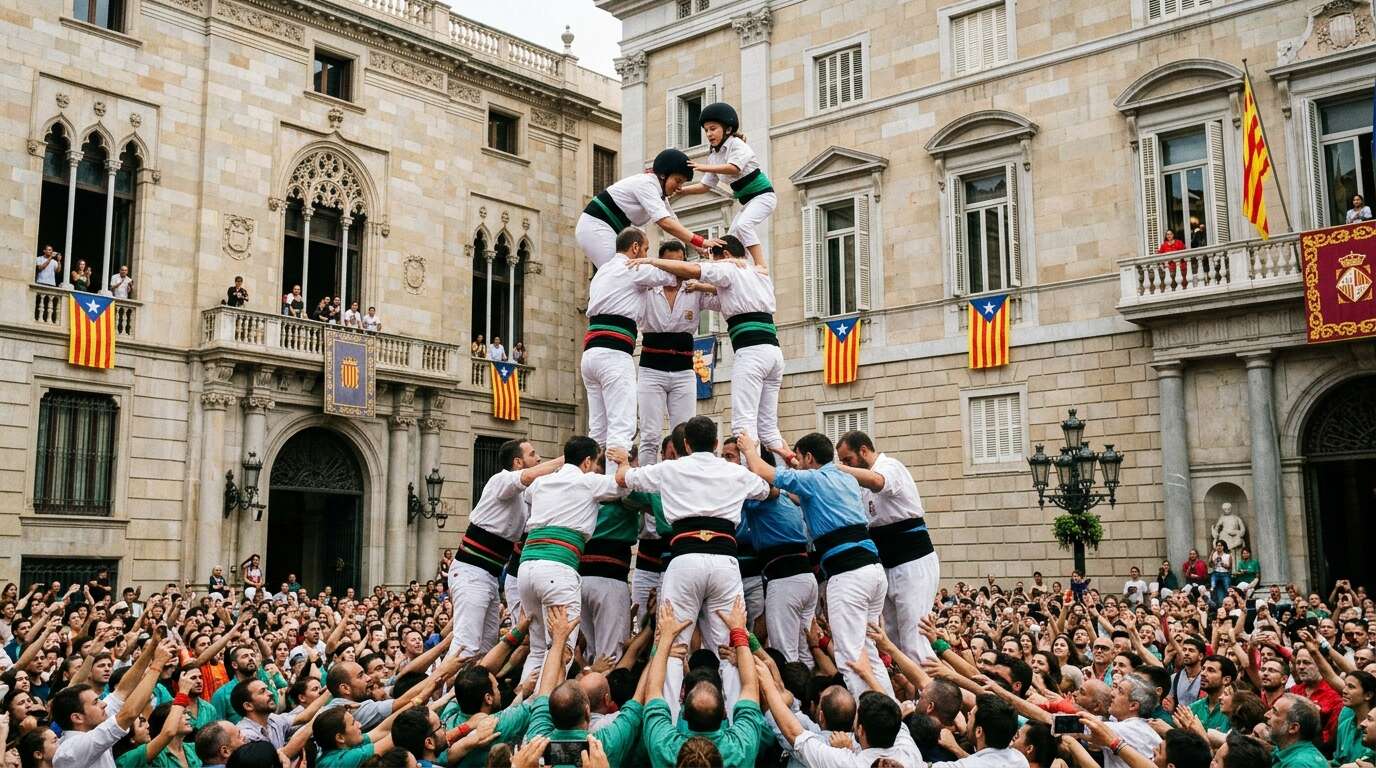 La Mercè 2026 w Barcelonie — jak przetrwać największą fiestę miasta 6 Castells — ludzkie wieże na La Mercè w Barcelonie