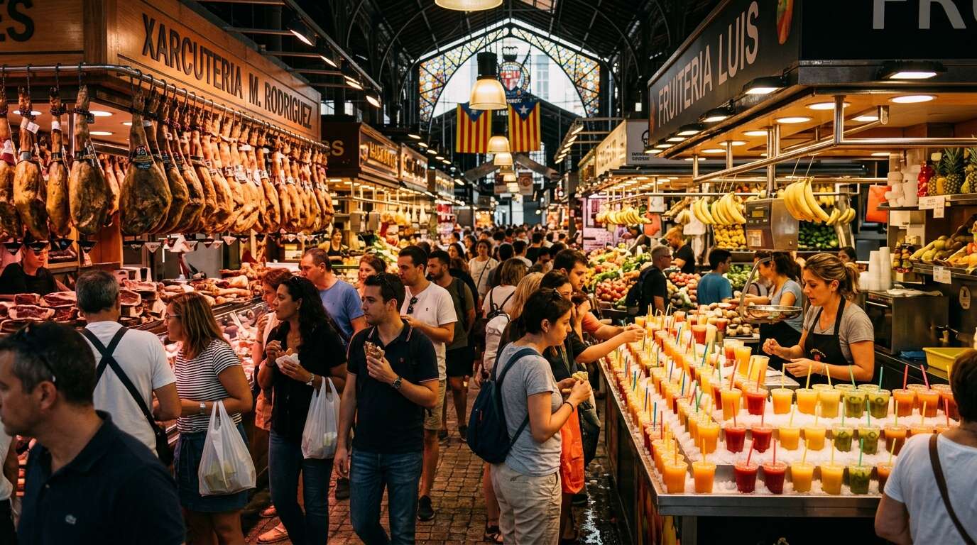 Targ Mercat de la Boqueria w Barcelonie