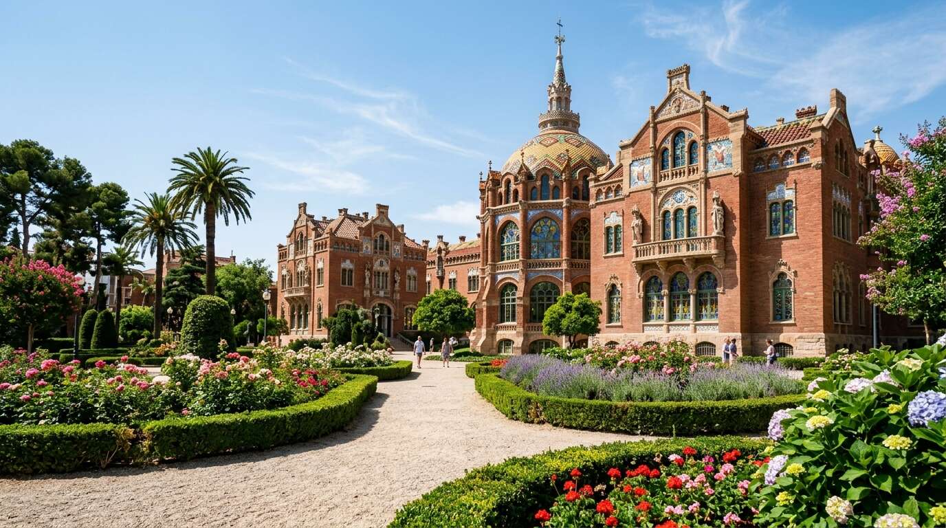 Ogrody i pawilony Hospital de Sant Pau w Barcelonie