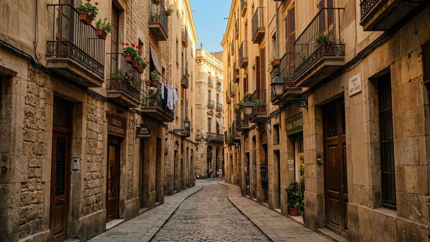 Z Lloret de Mar do Barcelony na jeden dzień — autobus, bilety i co zdążysz zobaczyć 4 Uliczki Barri Gotic w Barcelonie