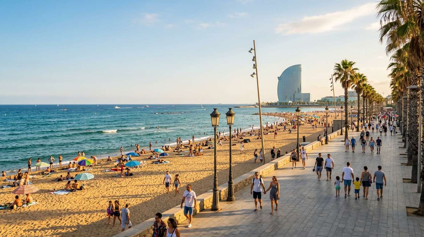 Pierwszy raz w Barcelonie — co zobaczyć w 2 dni i czego nie planować 7 Plaża Barceloneta i promenada w Barcelonie