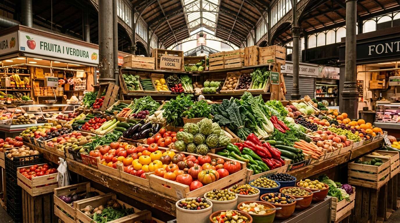 Targ warzywny mercat w Barcelonie